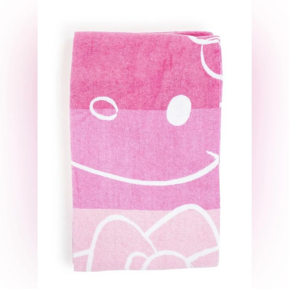 Hello Kitty “Pink Striped” Oversized Beach Towel- New